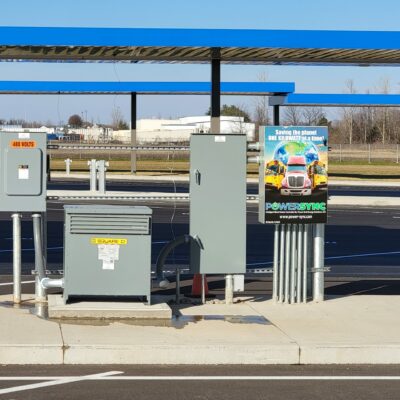 PowerSync panel installed at Lawrence Township bus garage
